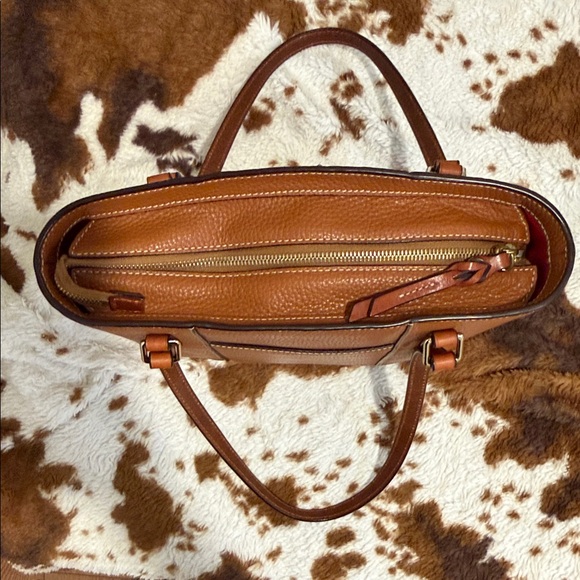 Dooney & Bourke French Caramel Lexington Pebble Grain Leather Tote Bag/ Like New - Picture 7 of 16